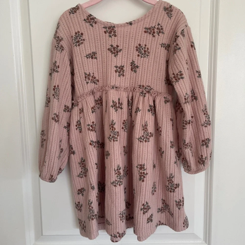 Zara Pink Floral Kids Dress